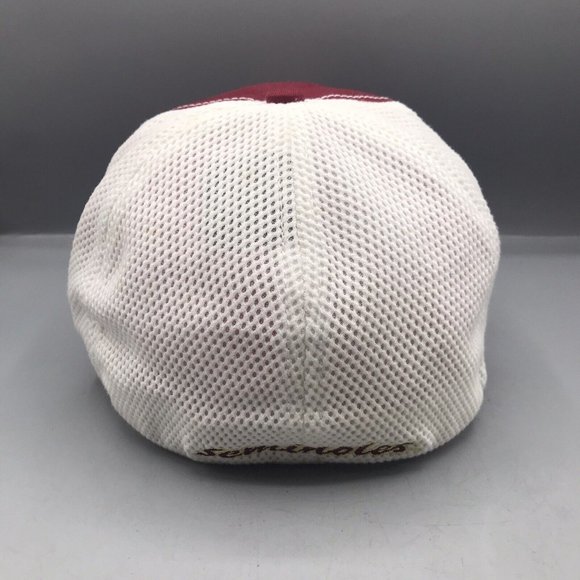 FSU The Game A-Flex Hat Cap One Size Stretch Garnet & Gold Seminoles Mesh EUC - Picture 3 of 8